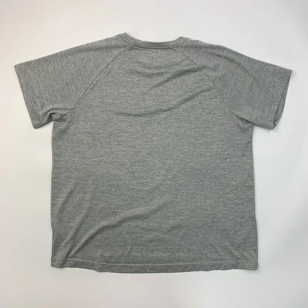 Adidas Training T Shirt Mens XL Extra Large Gray Climalite Short Sleeve Spacedye